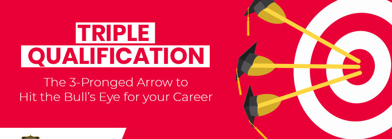 Triple Qualification – The 3-Pronged Arrow to Hit the Bull’s Eye for your Career